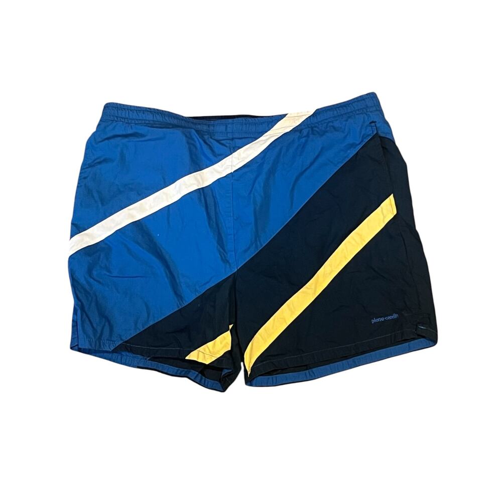Vintage Pierre Cardin  Blue Swim Trunks Size M Retro Men’s Swim Shorts